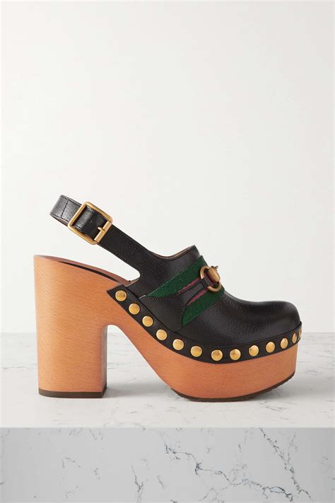 gucci platform clog|Gucci platform wedge ankle boots.